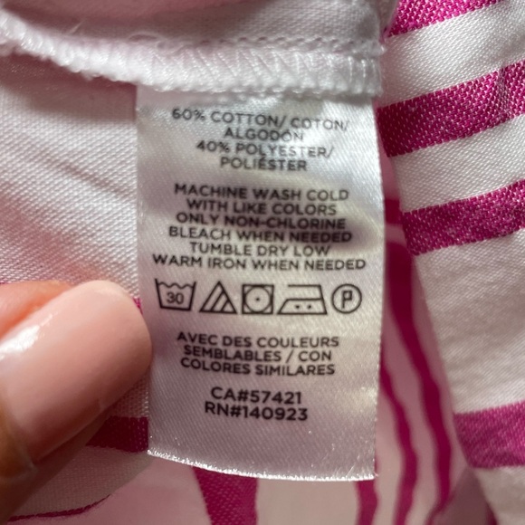 Ann Taylor LOFT Striped Square Neck Top sz XXS Pet - Picture 5 of 8